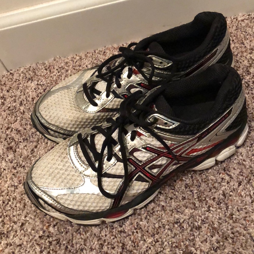 ASICS Red and Black Running Shoe